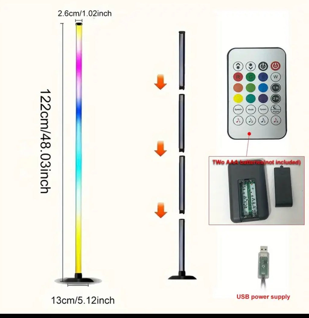LED Bodenlampe mit Fernbedienung